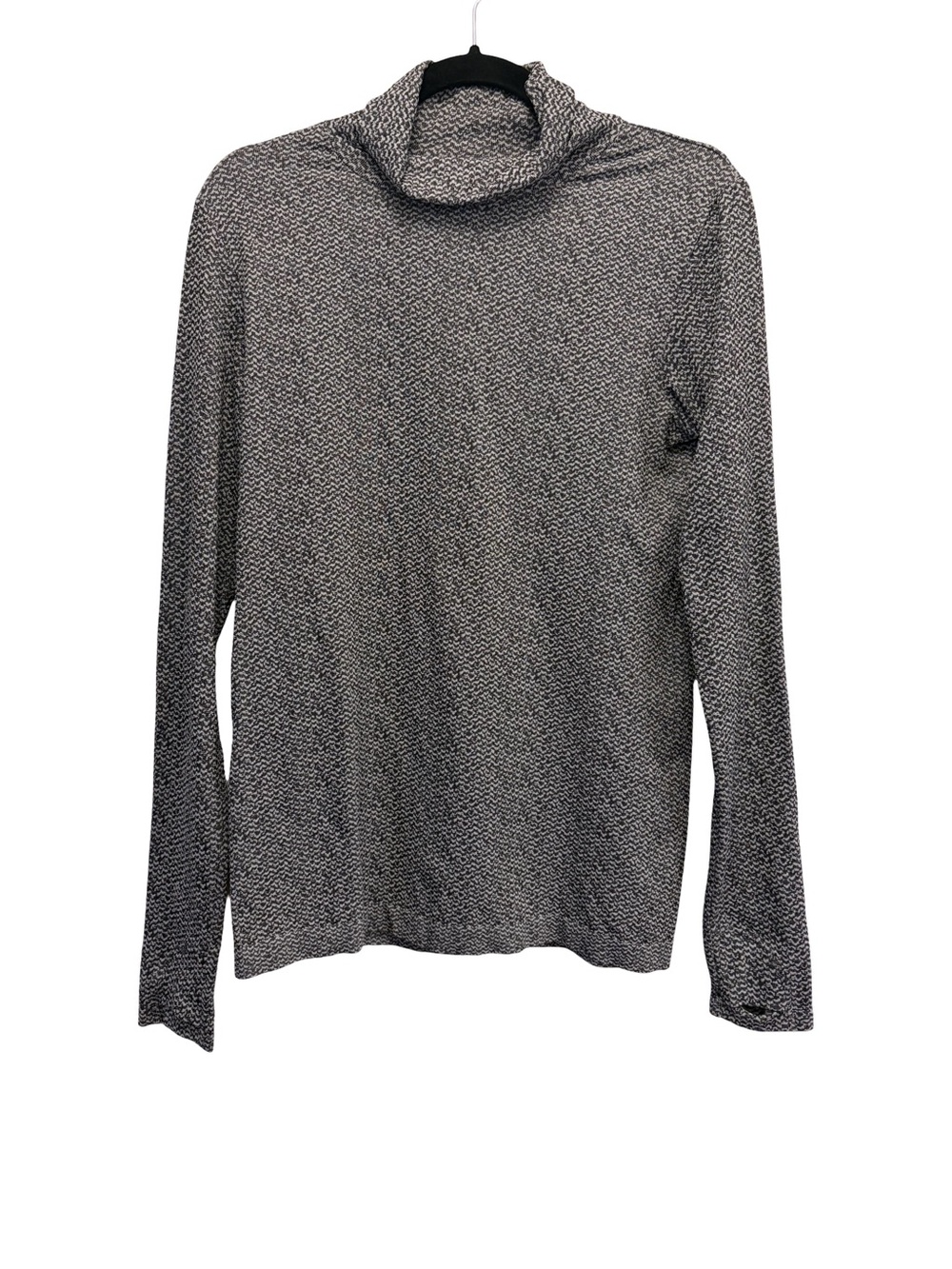 Athleta Gray Marled Funnel Cowl Neck Turtleneck Long Sleeve Top M